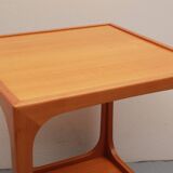 Table d'appoint cube des années 1960 en merisier, Wilhelm Renz