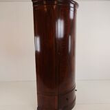 Edwardian mahogany bow-fronted wardrobe by Maple & Co