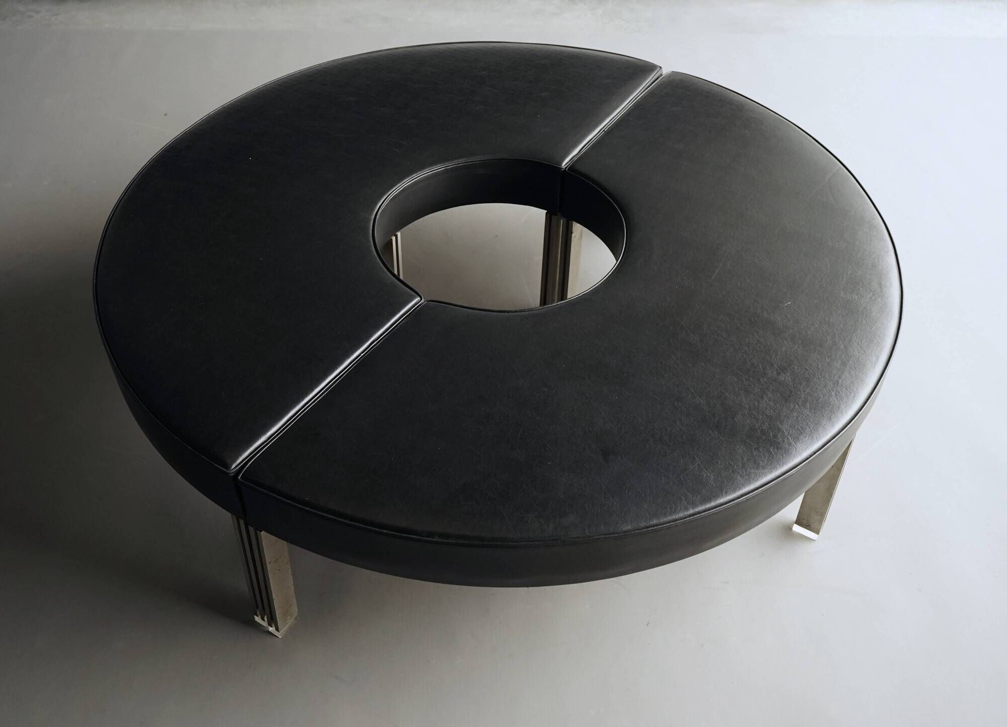 Vintage mid-century Round Benches. 1960s. Set of 2