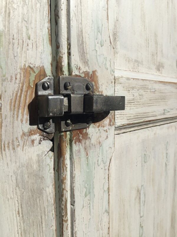 White patinated wardrobe