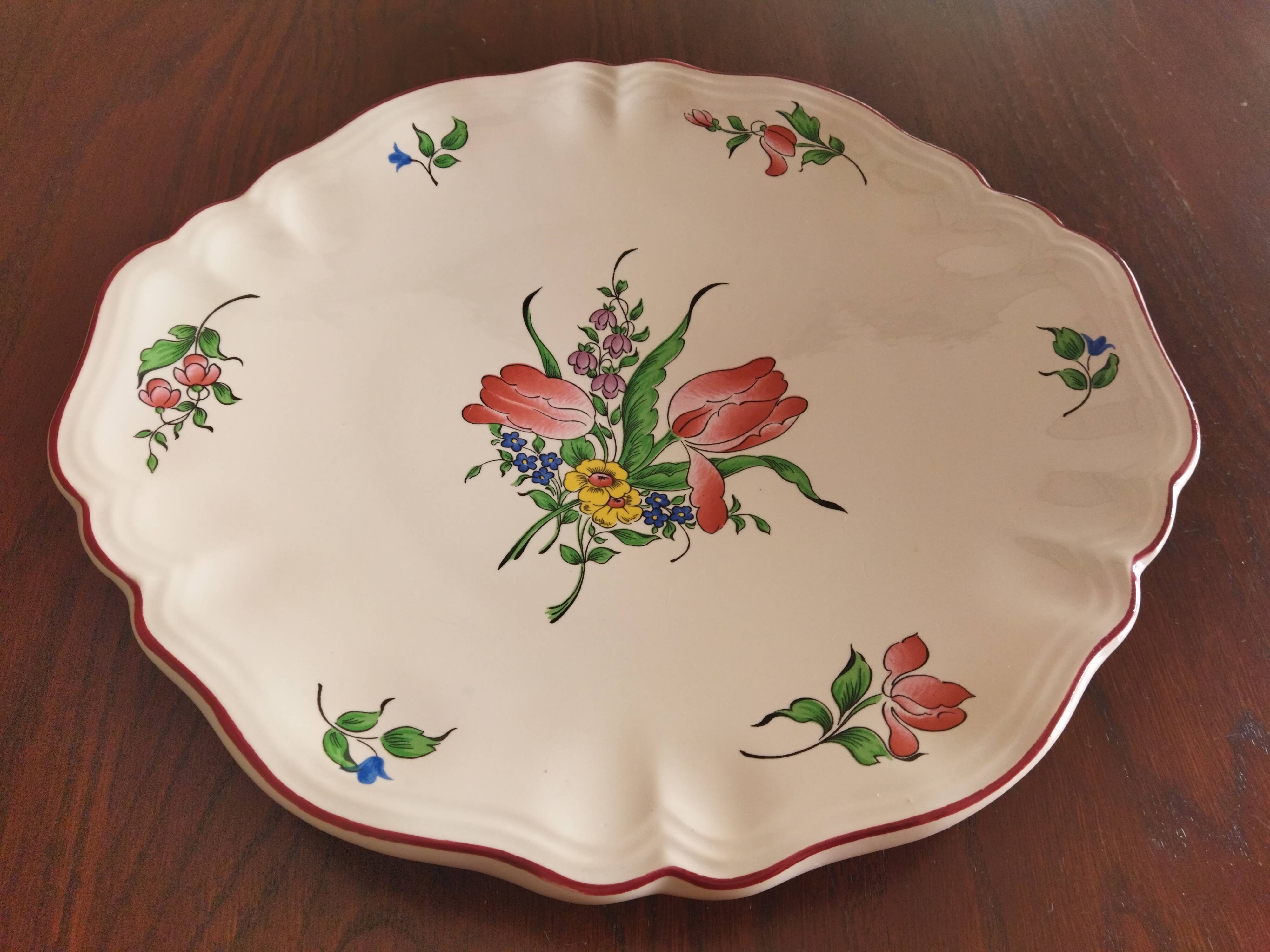 Plat à gâteau "Réverbère fin" KG Lunéville