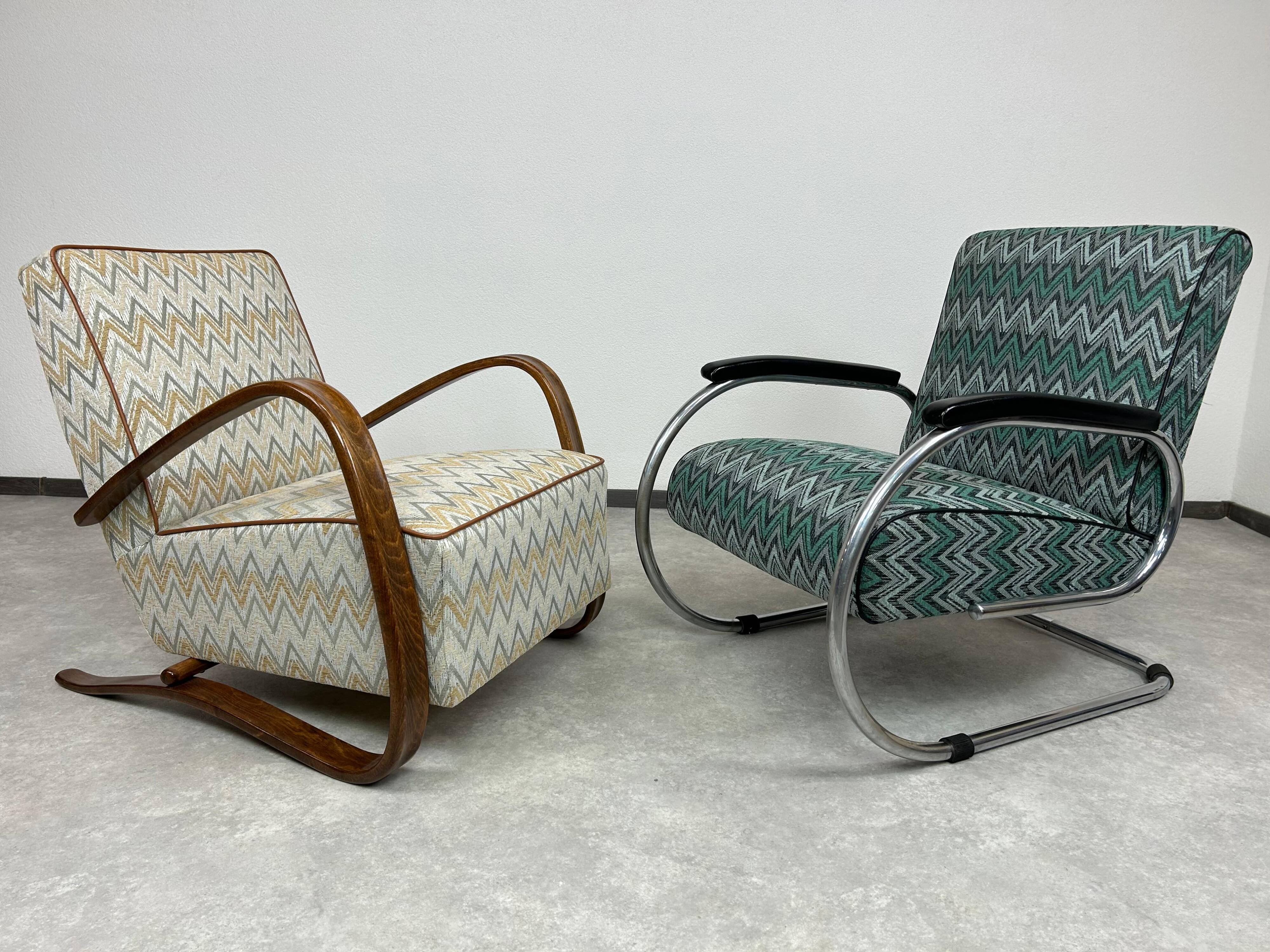 Tubular steel armchair by Tubax