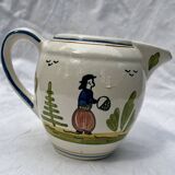 Pot à lait crémier peint à la main Henriot Quimper