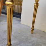 Table basse style Louis XVI en marbre et bois doré