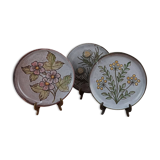 Lot de 3 assiettes vintages en grés