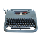 Japy grey-green typewriter with crate