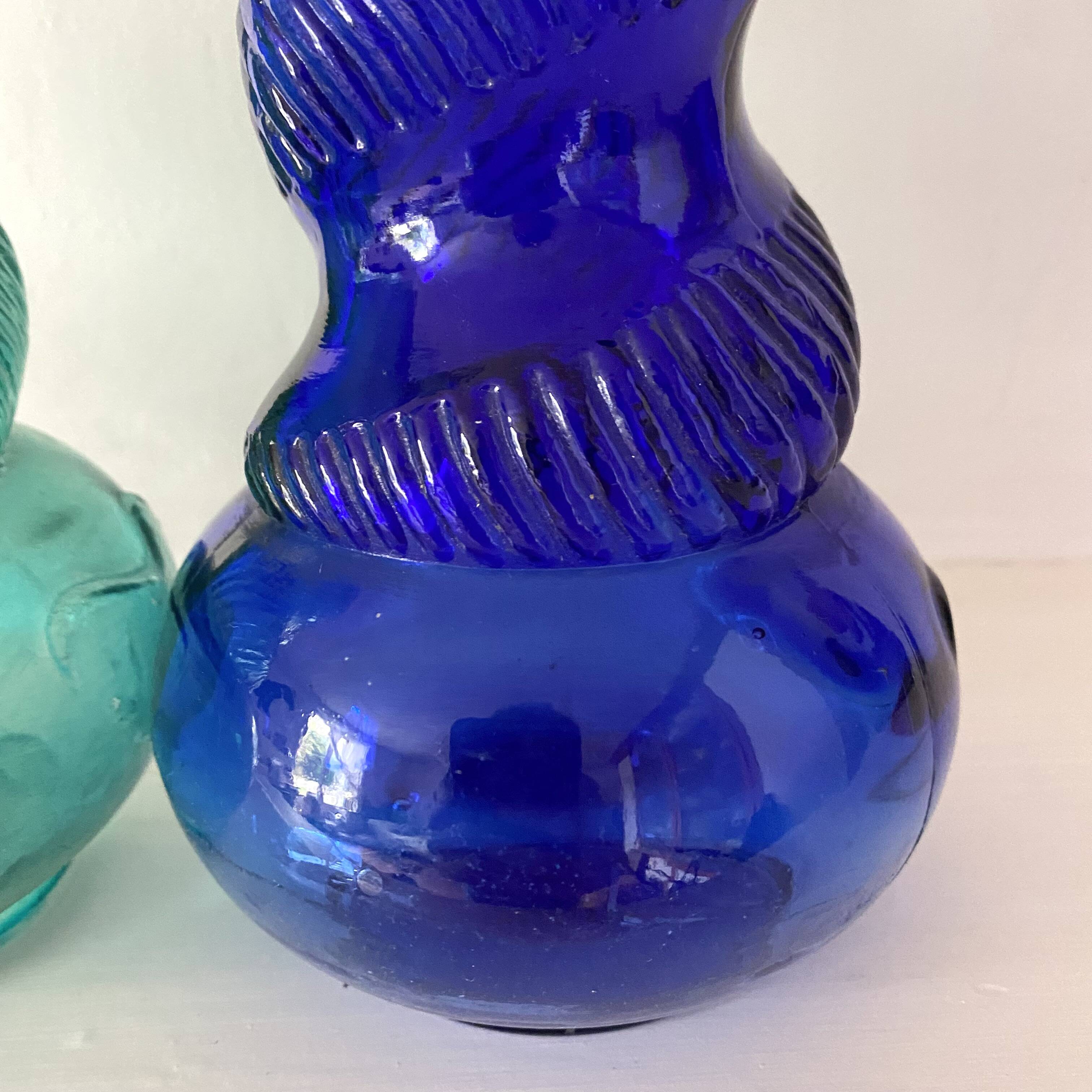 Vintage twisted Italian Empoli bottles
