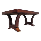 Table à manger Art déco, placage de palissandre, extensible jusqu'à 248 cm, années 1930