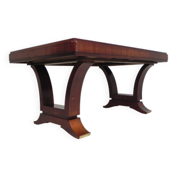 Art Deco dining table, rosewood veneer, extendable up to 248 cm, 1930s.