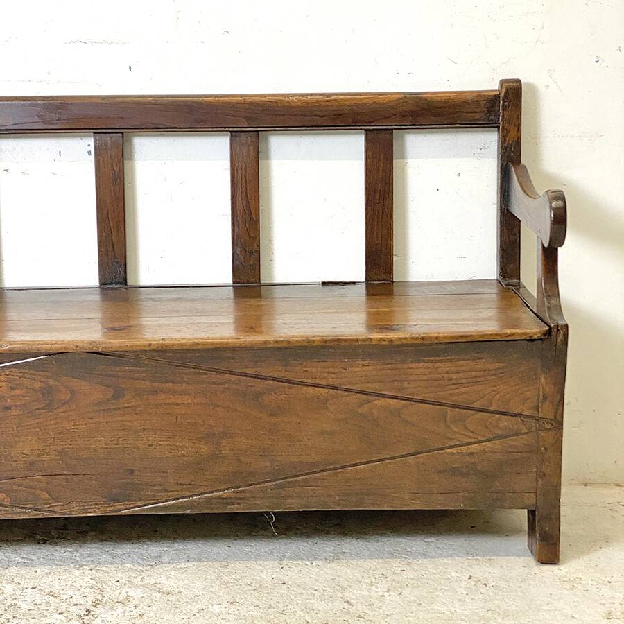 Solid oak monastery chest