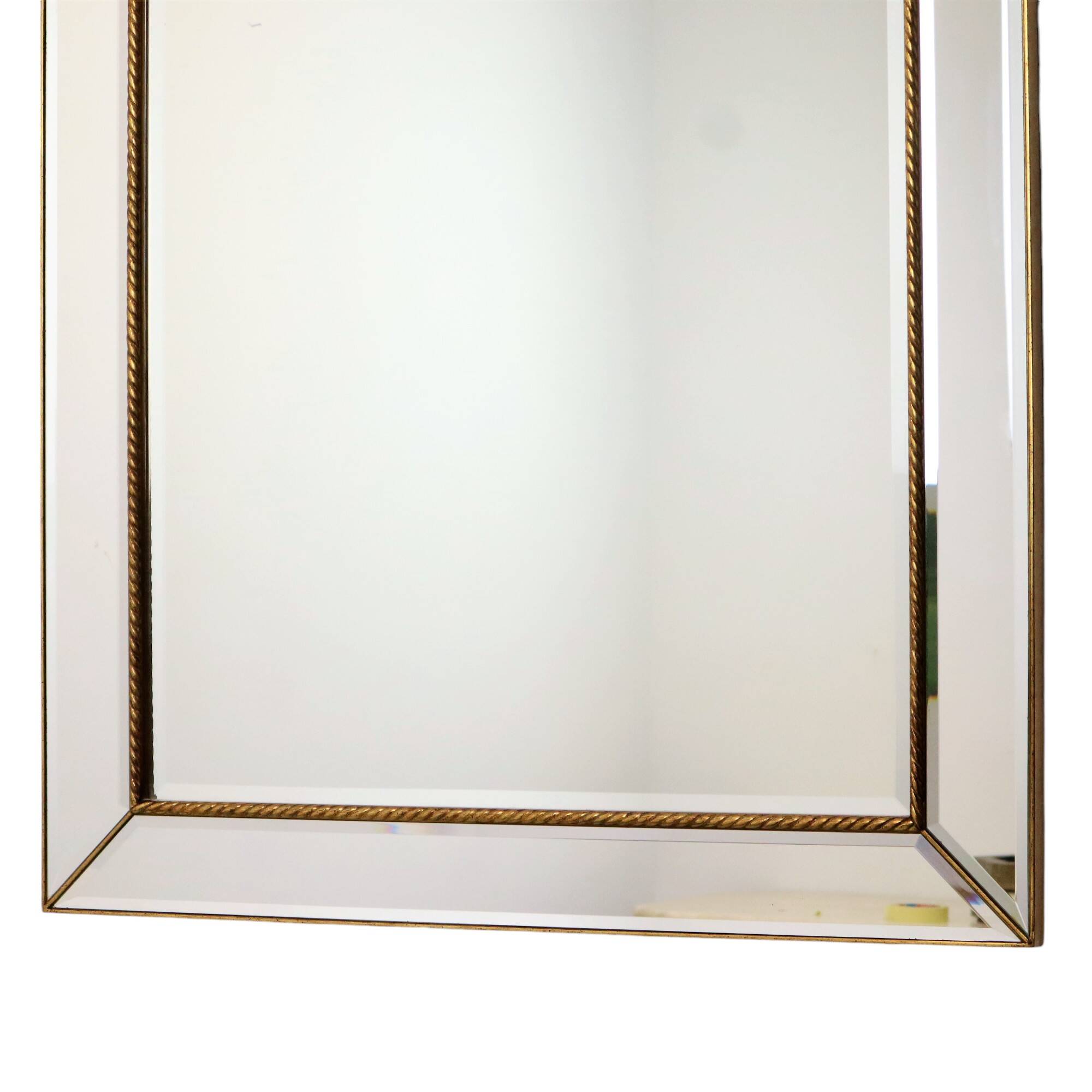 Deknudt Hollywood Regency Faceted XL Vintage Mirror 112 cm