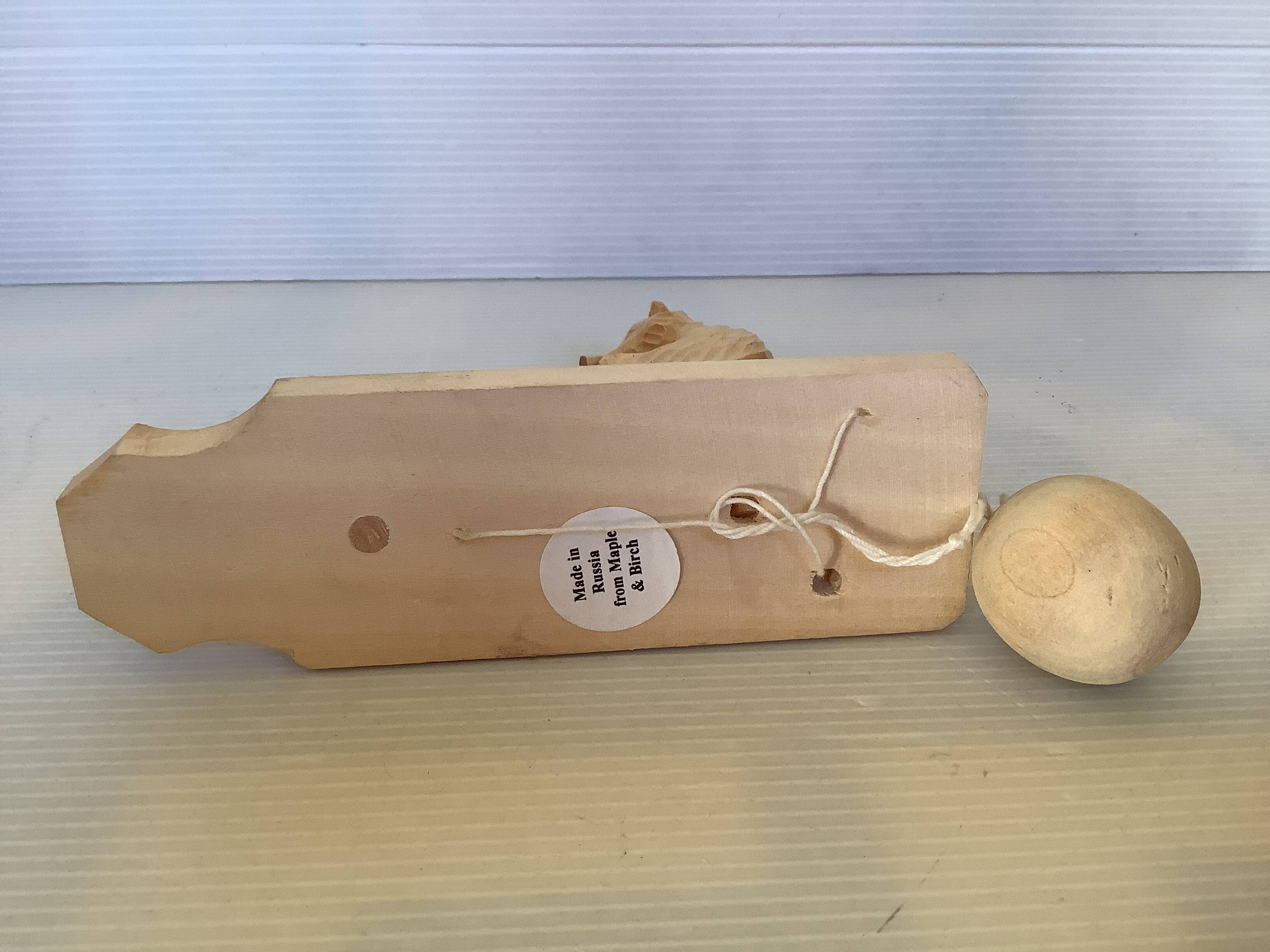 Bogorodskaya traditional Russian wooden bear and matryoshka toy