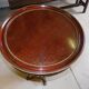 Sellette gueridon marqueterie et bronze pied central