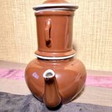 Cafetière ancienne marron complète Terre de Fer