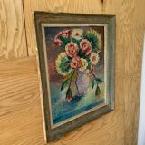 Tableau ancien nature morte fleurs