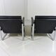 Hein Salomonson black leather lounge chairs 1968
