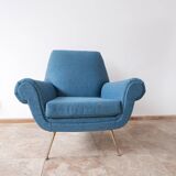 Pair of Newly Upholstered Italian Mid-Century Armchairs
