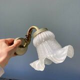 Flower wall lamp in glass paste