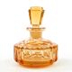 Art déco decanter, orange crystal, Poland, 1930s