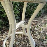 Stool or side table woven Wicker