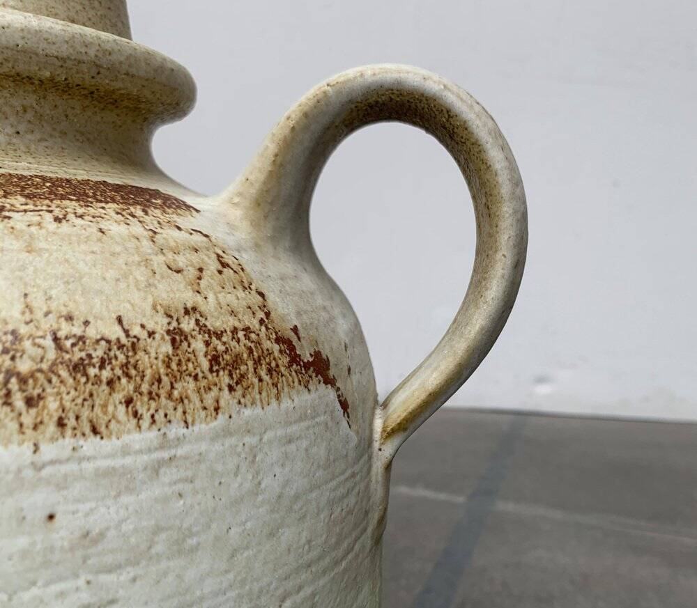Large earthenware vase jug from German study pottery by Rudi Stahl, 1960s.