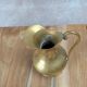 Small antique engraved brass jug