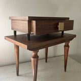 Vintage bedside table, spindle legs