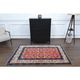 Vintage Turkish Oushak Handmade Wool Cotton Red Area Rug 130x190