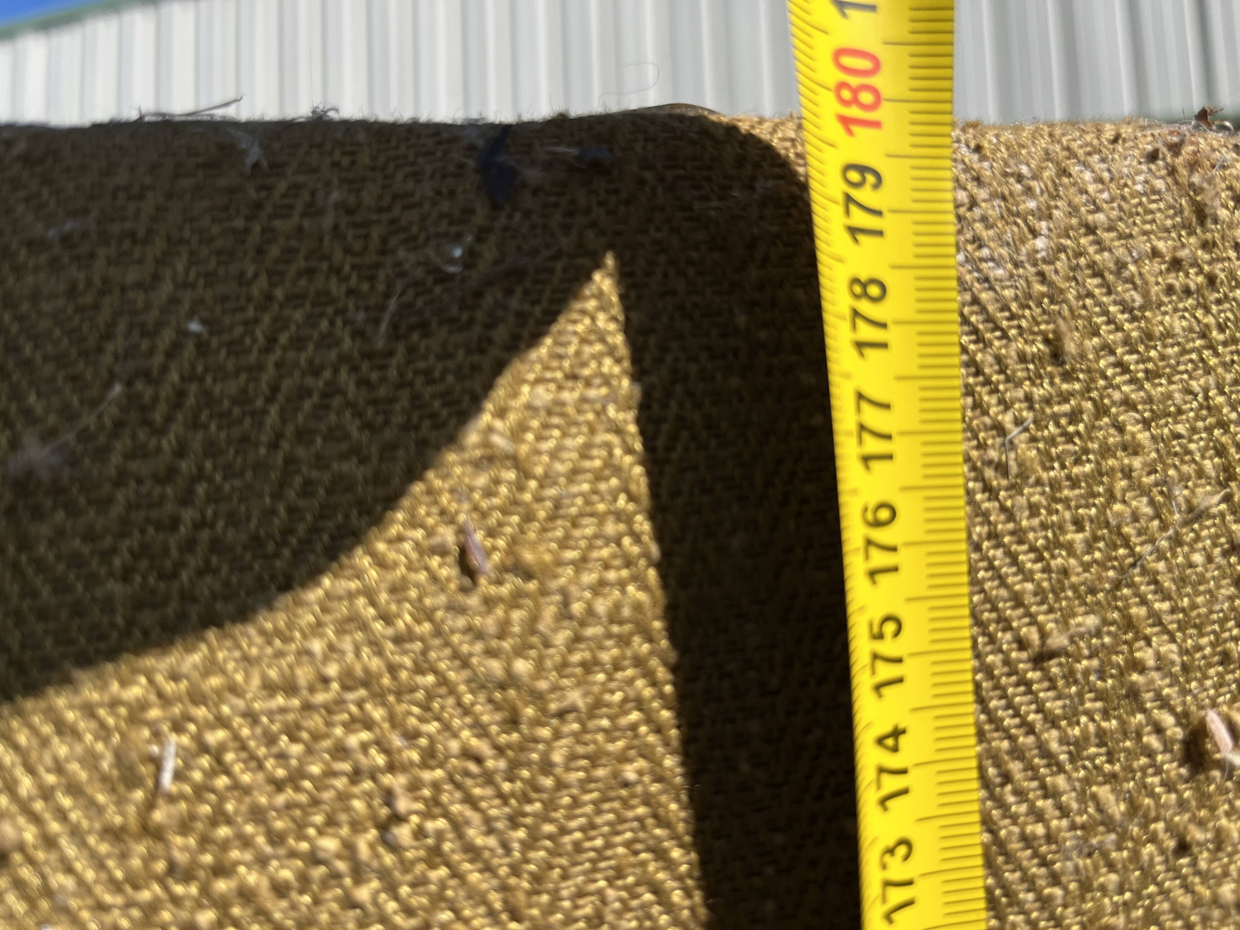 Antique 4-panel screen – burlap and upholstery nails