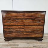 Commode Art Déco en acajou avec quatre tiroirs