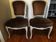 A pair of Louis XV style armchairs in wood and velvet fabrics
