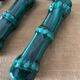 6 vintage green earthenware knife holders 50 bamboo shape