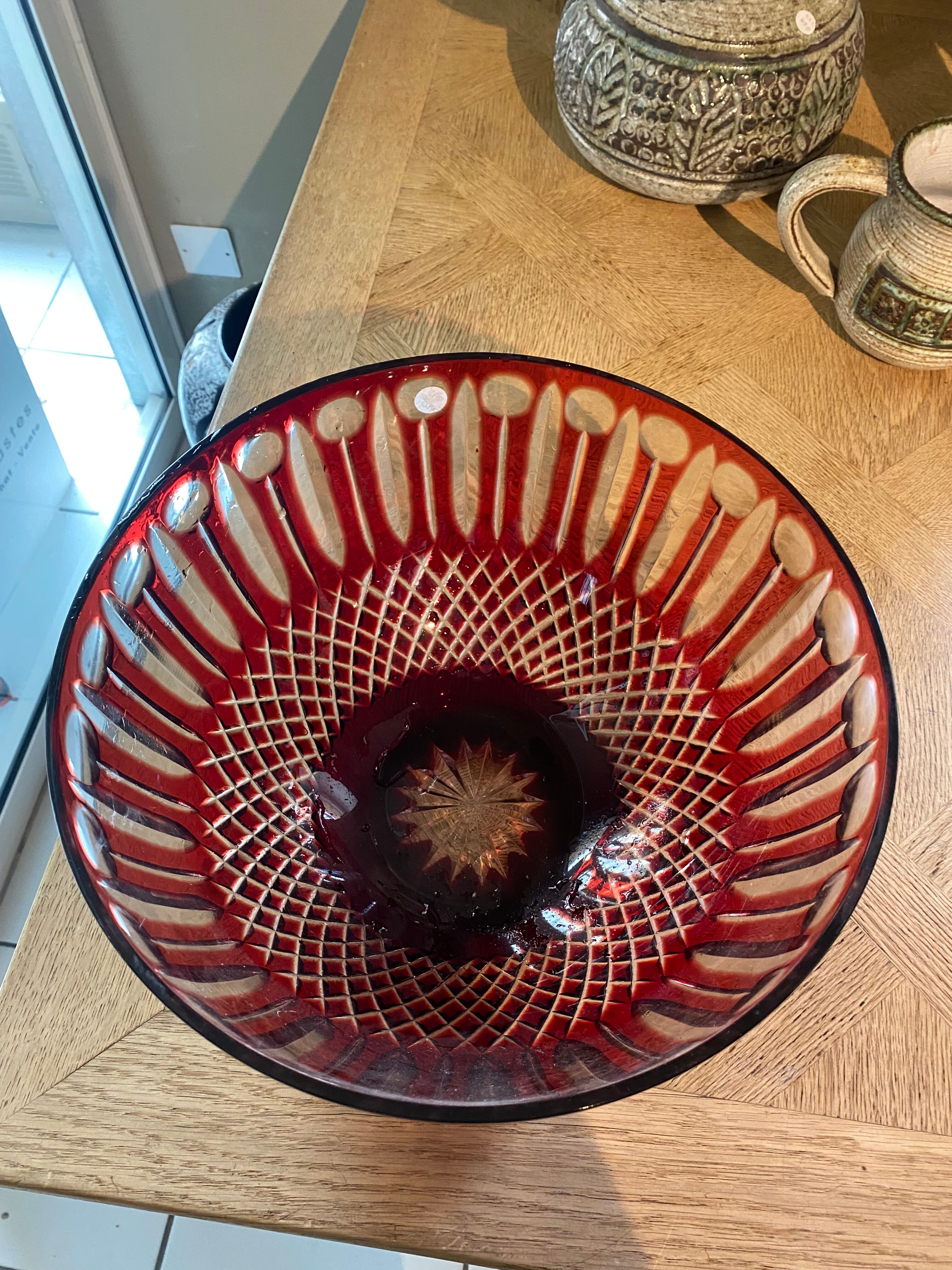 Saint-Louis crystal salad bowl