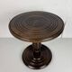 Low wood turned midcentury brutalist side table, style of Charles Dudouyt