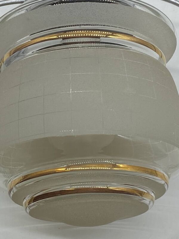 Lustre / luminaire / suspension art déco, vintage, chrome