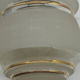 Art Deco chandelier / light fixture / pendant light, vintage, chrome