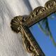 Antique bronze mirror
