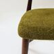 Set of 4 dining chairs in sauvage green bouclé Scandinavian design.