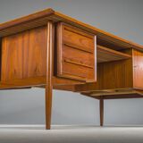 Danish Teak Executive Desk by Arne Vodder for H.P. Hansen, 1960s