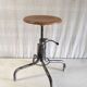 Tubular metal and wood workshop stool - 50s/60s