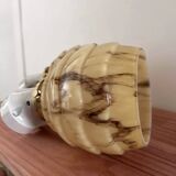 Pair of marbled opaline wall lights
