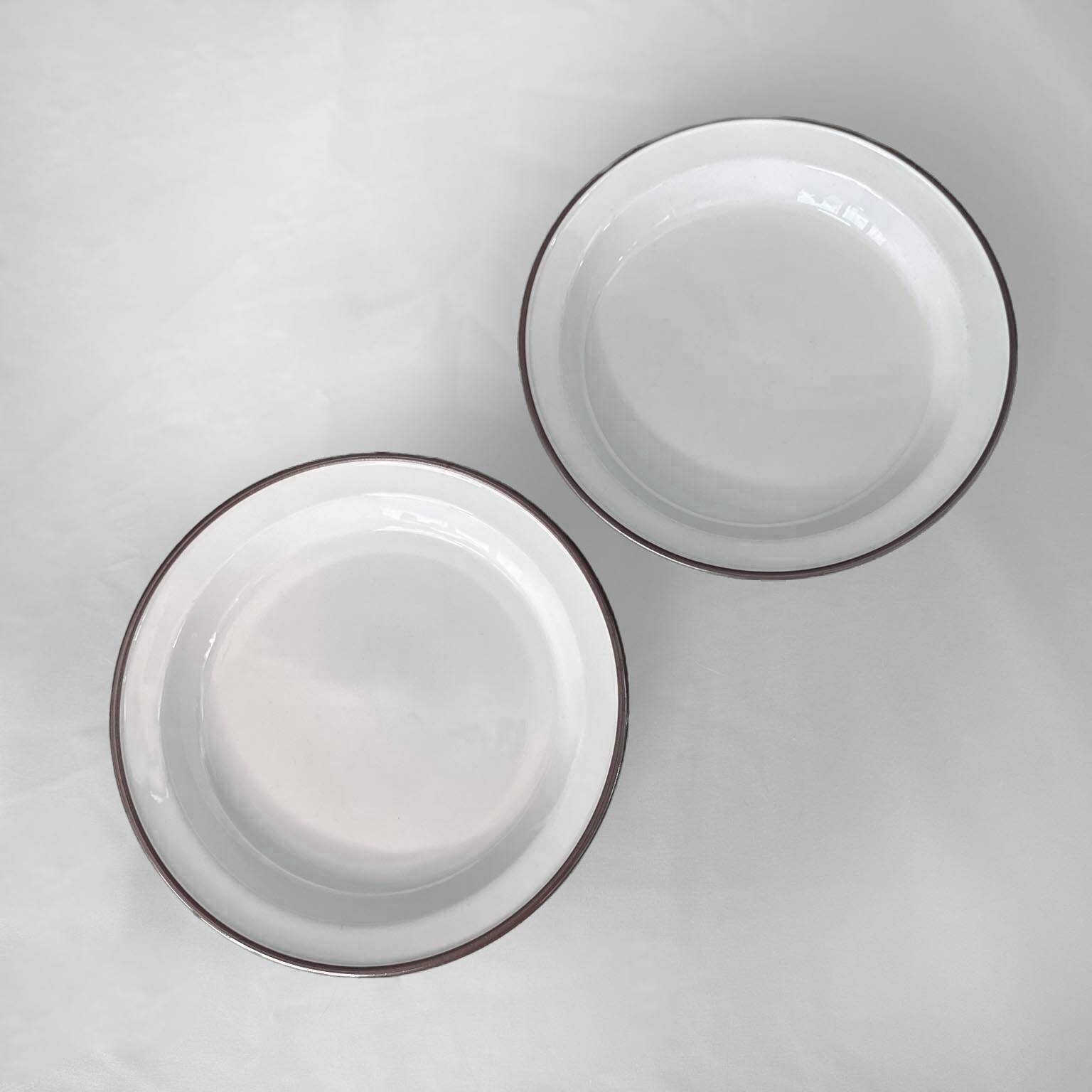 Set of 2 Royal Copenhagen handmade deep plates 'Domino', no. 14925