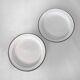 Set of 2 Royal Copenhagen handmade deep plates 'Domino', no. 14925