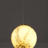 Art Deco redesign pendant lamp  / marbled glass antique hanging lamp