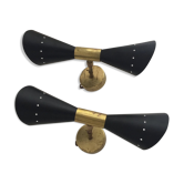 Paire d'appliques de design 1960