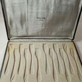 Suite 12 dessert forks silver metal era art deco