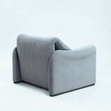 Maralunga Vico Magistretti easy chair and ottoman by Cassina, 1990s