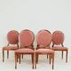 Set of 6 medallion dining chairs, Indian pink