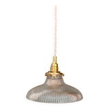 Vintage holophane glass lampshade pendant light