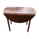 Table ronde à volets noyer